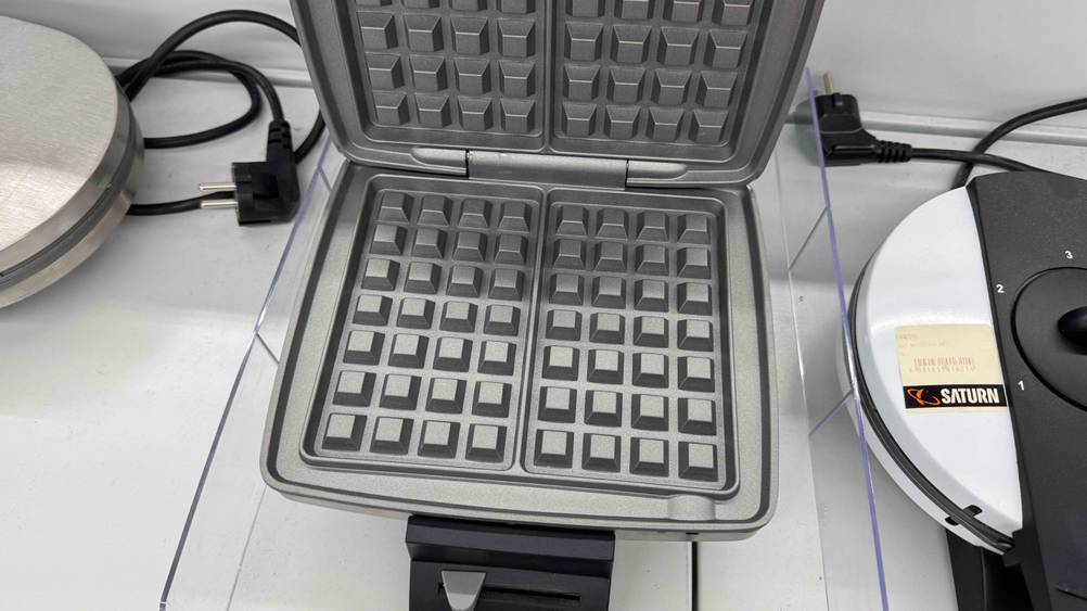 Cloer-Waffeleisen im Test: Nahaufnahme der Innenfläche.