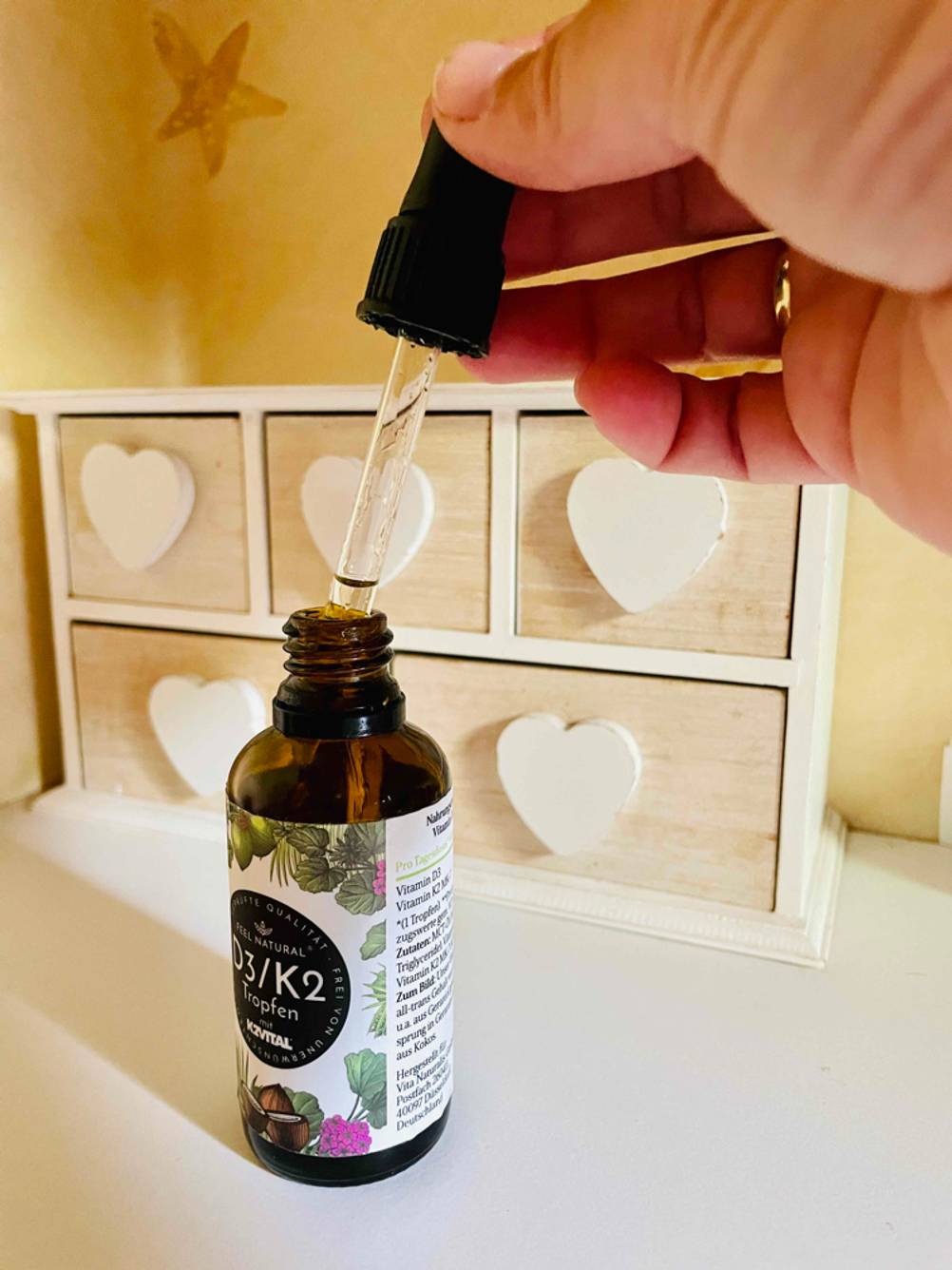 eine Flasche Vitamin D3-K2 im Test