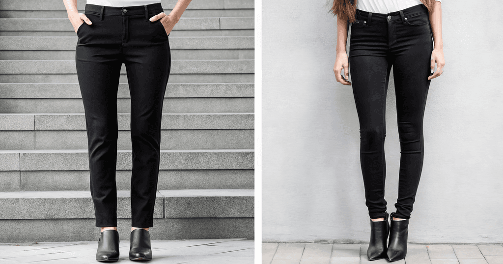Damen-Jeans-Test: Zwei Frauen in schwarzen Jeans. 