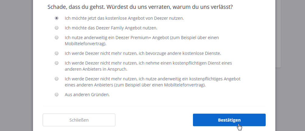 deezer-kuendigen
