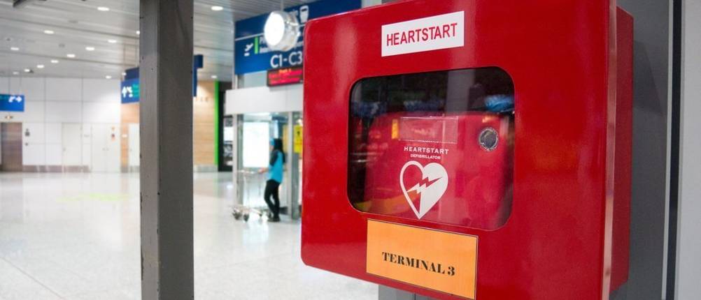 defibrillator an öffentlichem platz