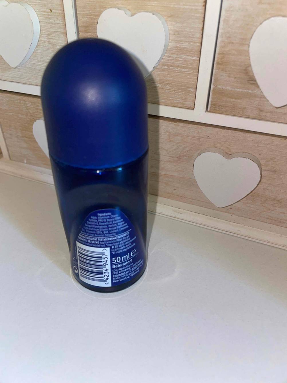 Getestet: Rückseite des Deo-Roller Herren mit Informationen.