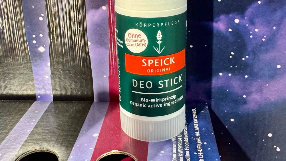 Deo-Stick-Test: Nahaufnahme der Informtationen auf der Verpackung.