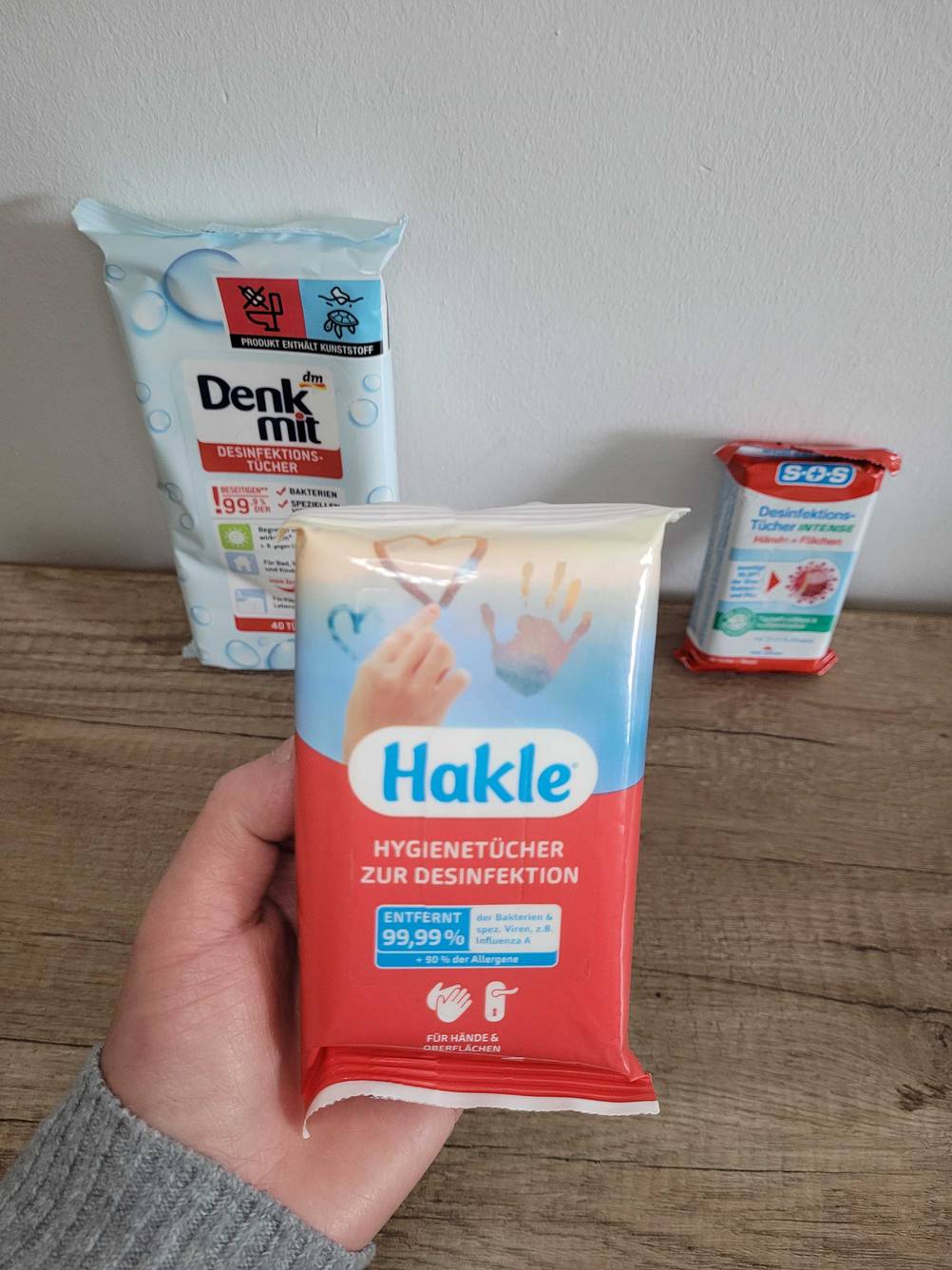 verschiedene Desinfektionstücher