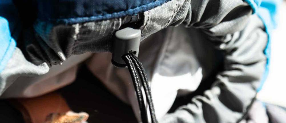 Backpacking-Rucksack-Test: Nahaufnahme des Zugbands 