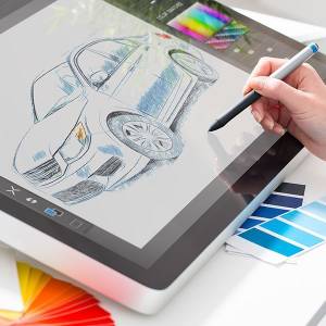 zeichnen auf tablet mit stifteingabe