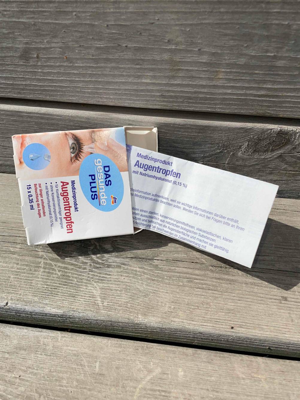 Augentropfen mit Bedienunsanleitung