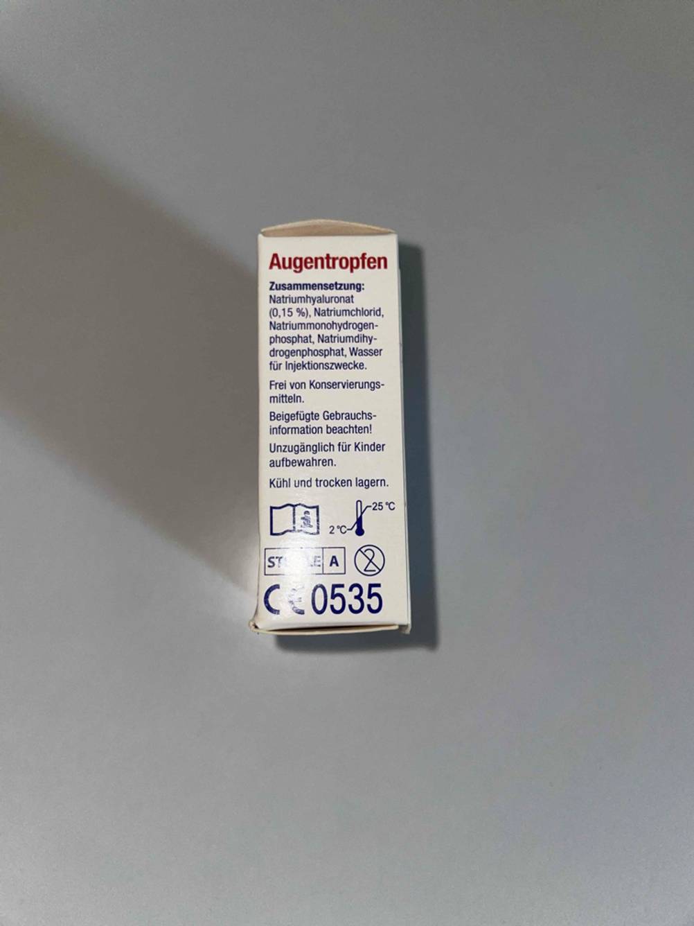 Augentropfen Verpackung