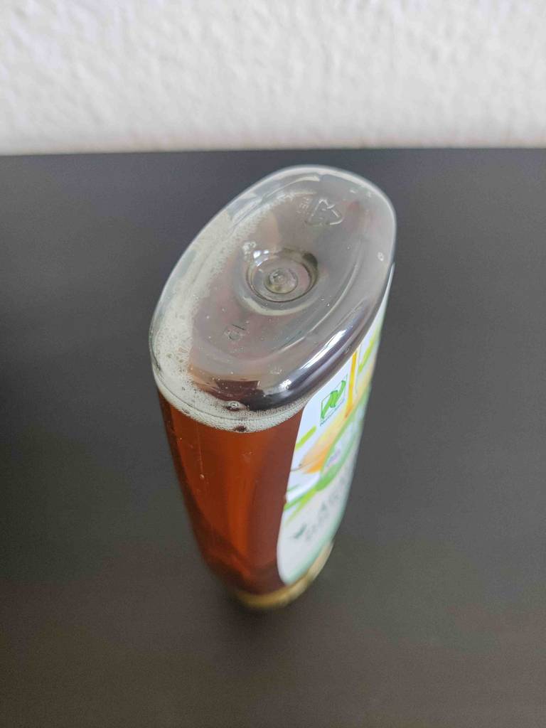 Agavendicksaft getestet: Nahaufnahme des Bodens der Flasche.