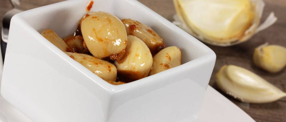 Eingelegter Knoblauch Test
