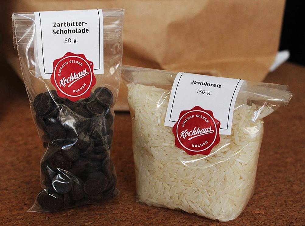 die zutaten waren einzeln verpackt