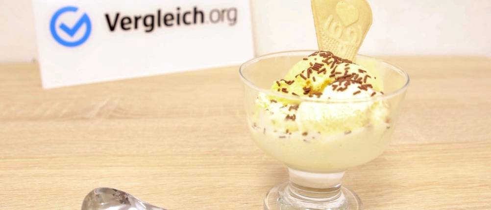 Eisportionierer-Test: Eis im Becher.