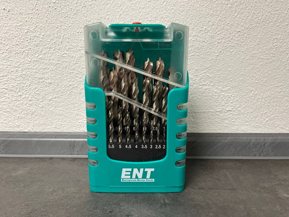 Eine Packung Holzbohraufsätze