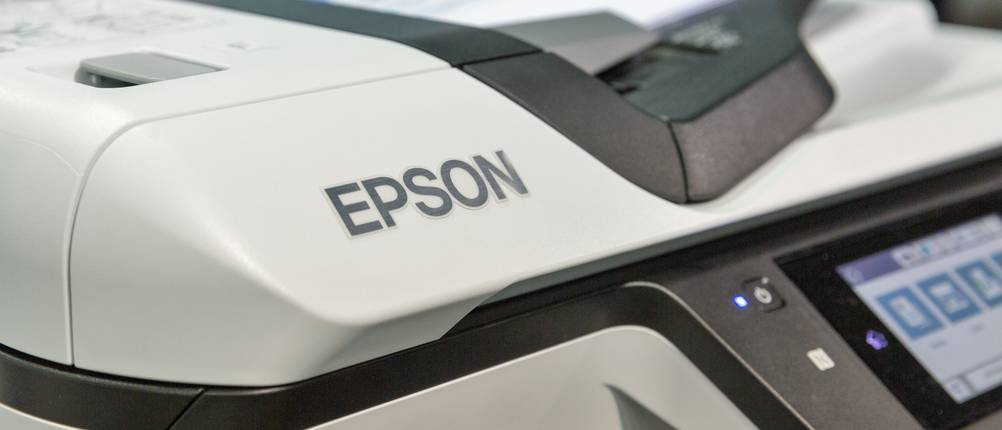 getesteter Epson-A3-Drucker in Nahansicht