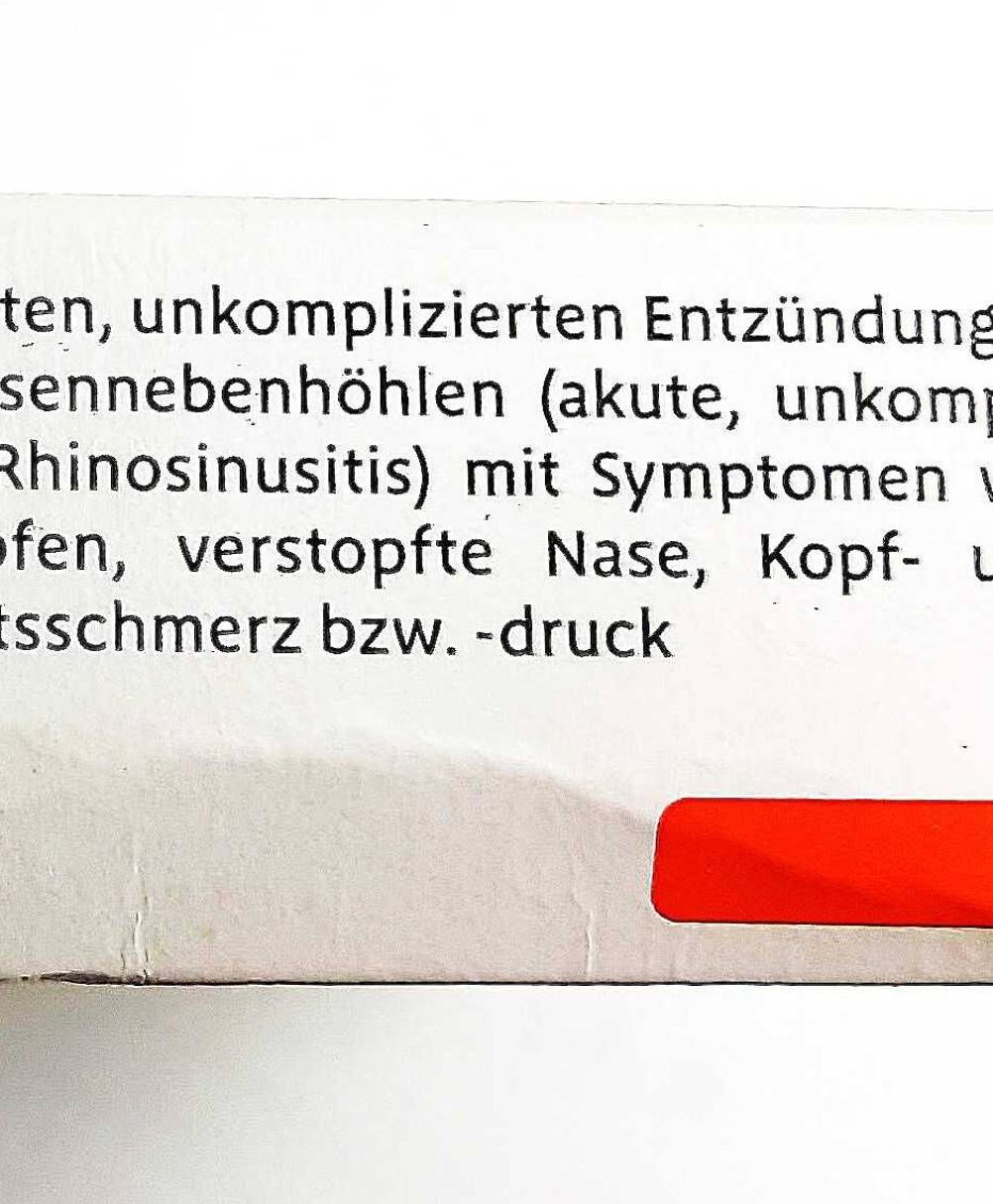 Erkältung-Tabletten getestet: Nahaufnahme der Verpackung mit Informationen.