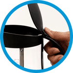 elektro espressokocher deckel mit daumenhebel
