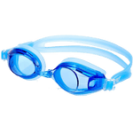 Schwimmbrille Test: blaue schwimmbrille vor weißem hintergrund