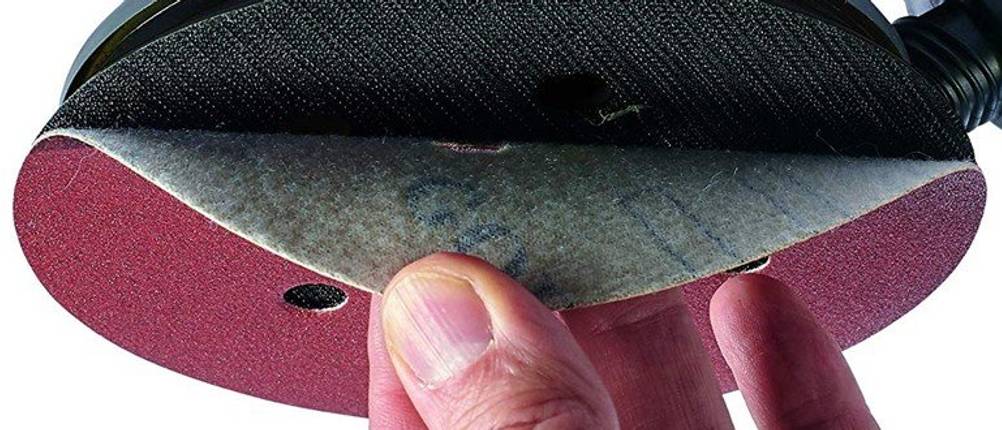 Druckluftschleifer mit Klettverschluss