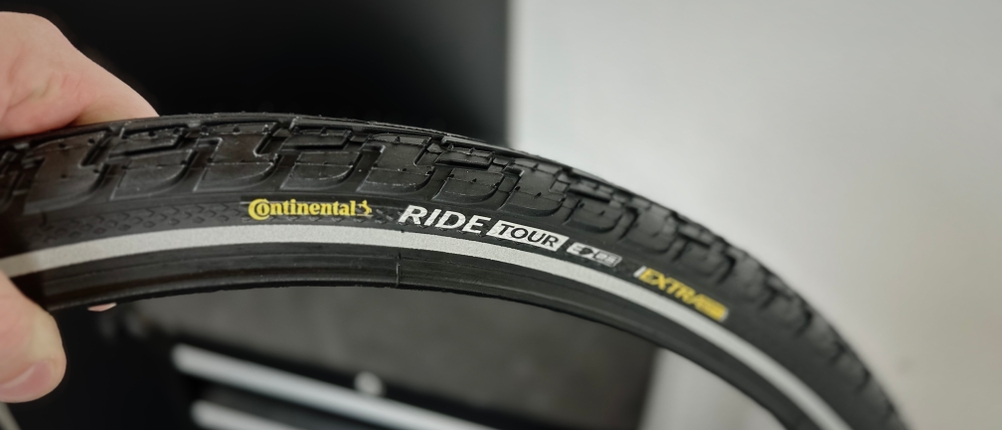 Der Fahrradreifen von Continental im Detail.