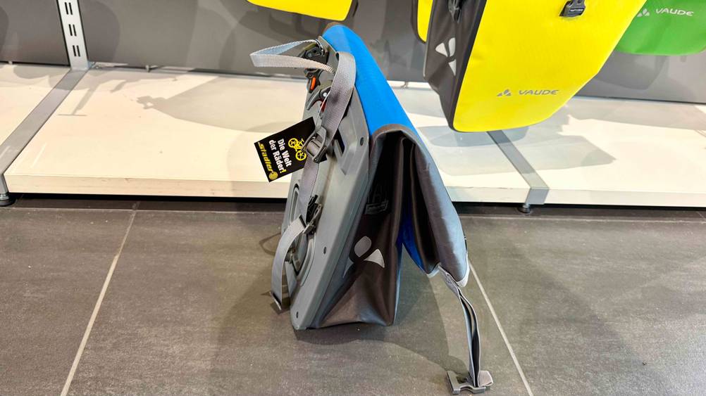 Seitenansicht der Fahrradtasche Vaude im Test.