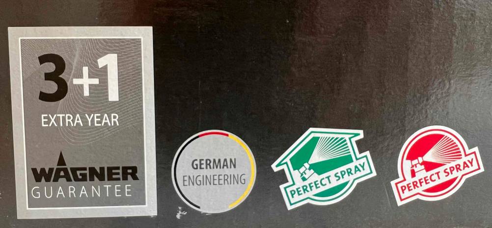 Farbsprühsystem-Test: Nahaufnahme der Grafiken auf einer Packung.