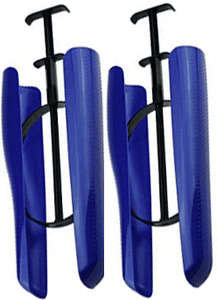 Stiefelspanner im Test: Hier sehen Sie blaue Federspanner