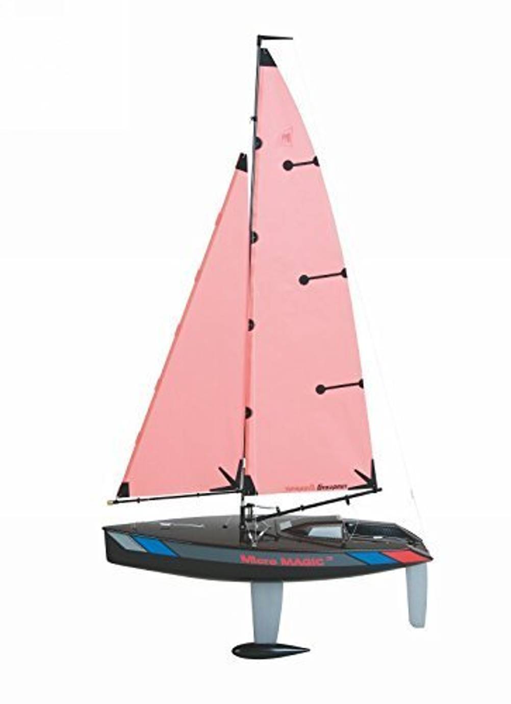 Ein ferngesteuertes Segelboot.