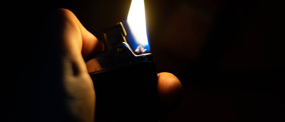 Feuerzeuggas-Test