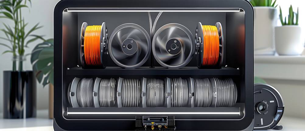 Filament-Trockner-Test mit 4 Rollen