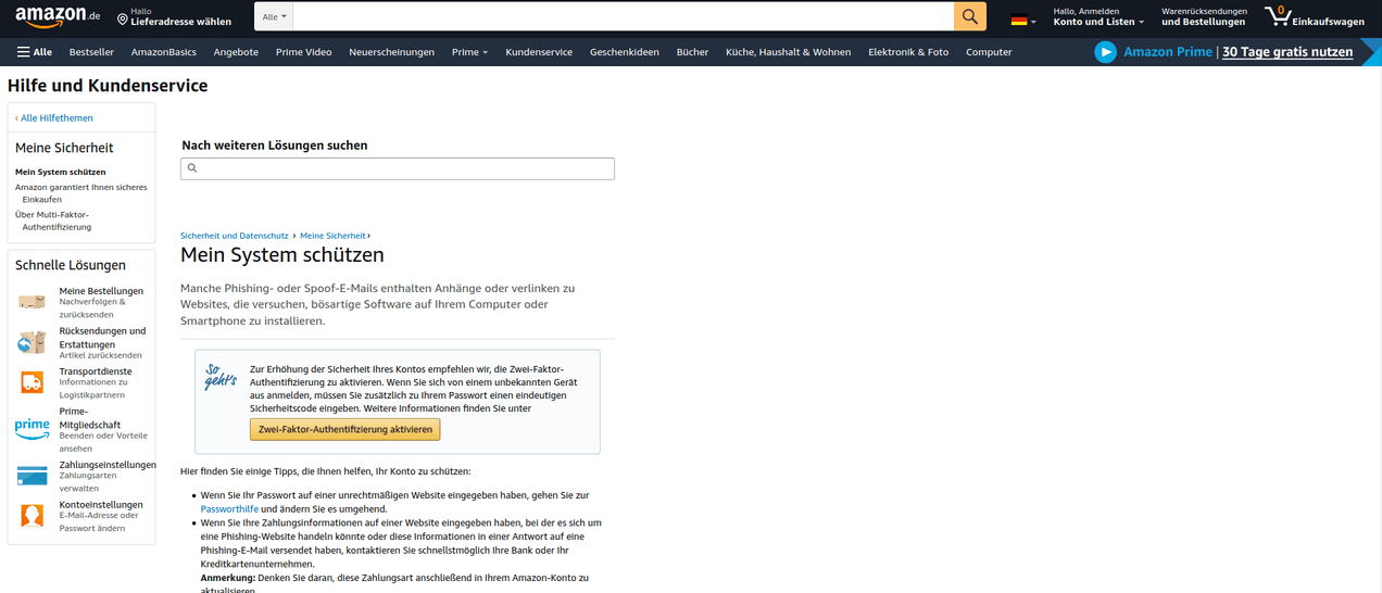 AmazonKonto gehackt Das sollten Sie jetzt tun