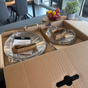 Das Fissler-Copenhagen-Set im geöffneten Karton.