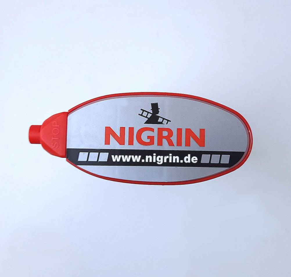 Flugrostentferner im Test: Nahaufnahme des Sprühkopfes von oben.