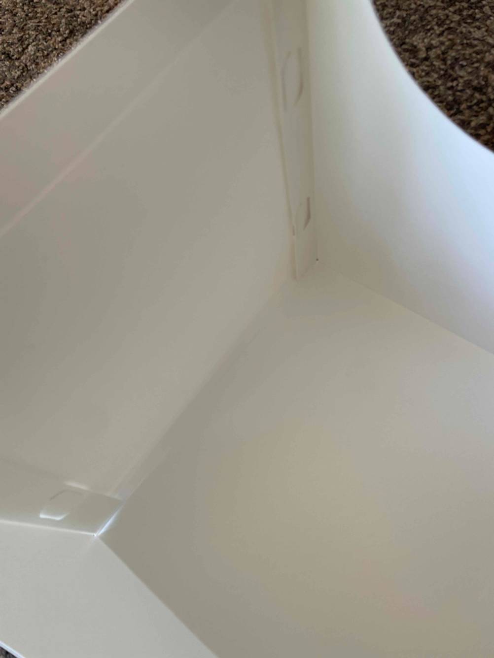 Im Test: Nahaufnahme des Inneren einer Fotobox.