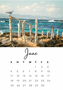 Fotokalender im Test: Wandkalender mit Monatsansicht und Foto-Motiv.