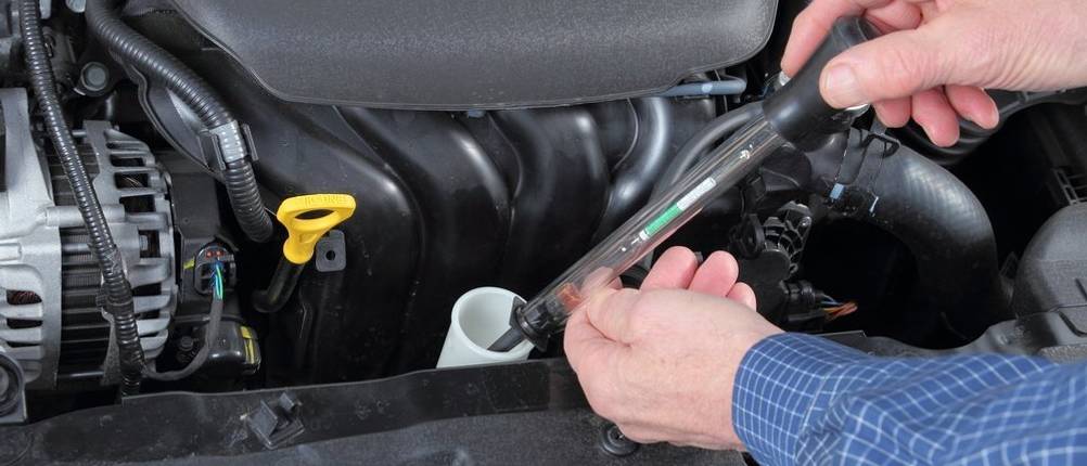 Frostschutzprüfer Test