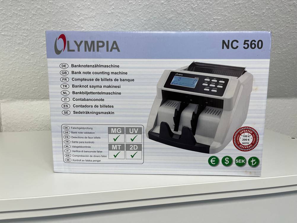 Geldzählmaschine Olympia NC 560 in Karton 