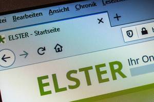 Geschäftskonto-Test: Ein Screenshot der Internetseite von ELSTER.