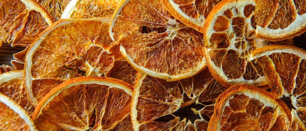 Getrocknete-Orangenschalen-Test