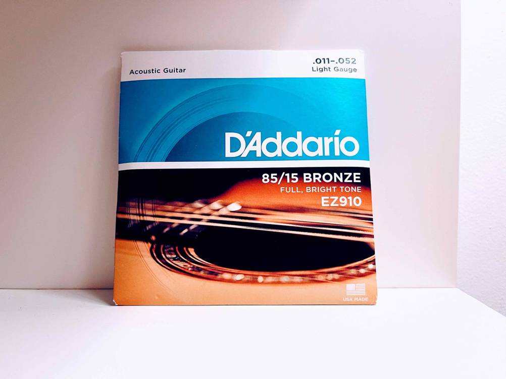 Gitarrensaiten-Test: Verpackung der Gitarrensaiten.