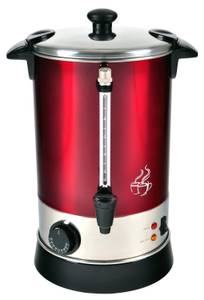 Der Glühweinkocher von Efbe-Scott in weihnachtlichem Rot.