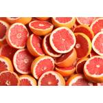 Ein Bild voller geschnittener Grapefruits.