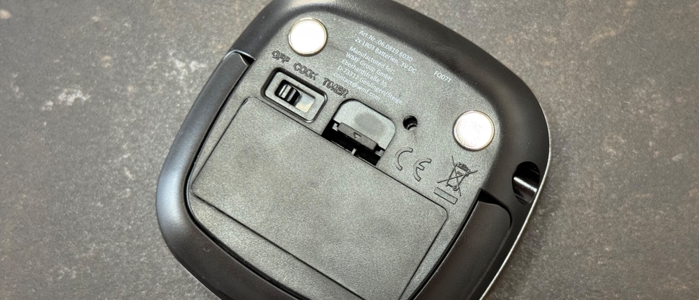 Rückseite des getesteten Grillthermometers von WMF.