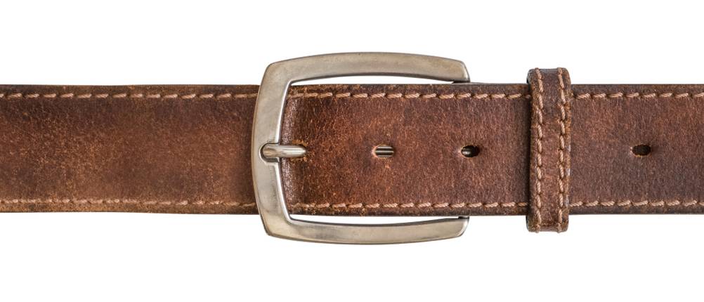 ein geschlossener Leder-Gürtel
