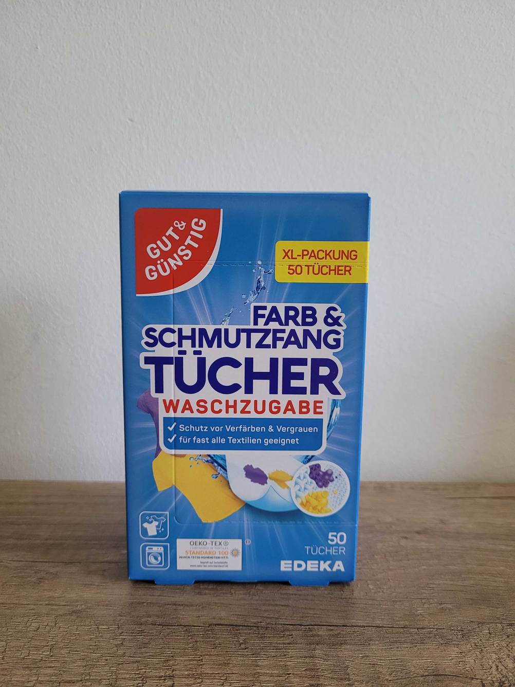 Gut und Günstig Farb- und Schmutzfangtücher in Originalverpackung.