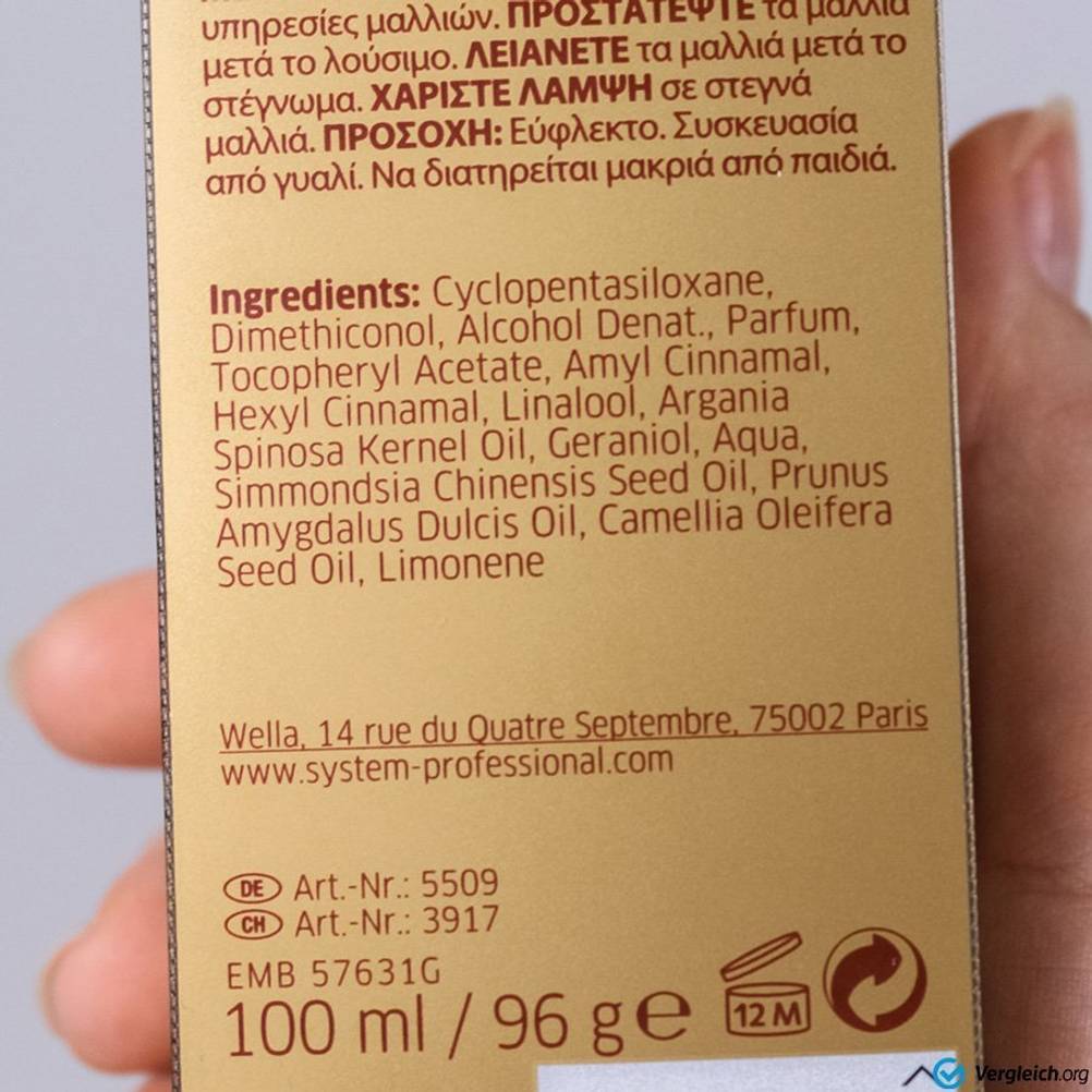 haaröl inhaltsstoffe