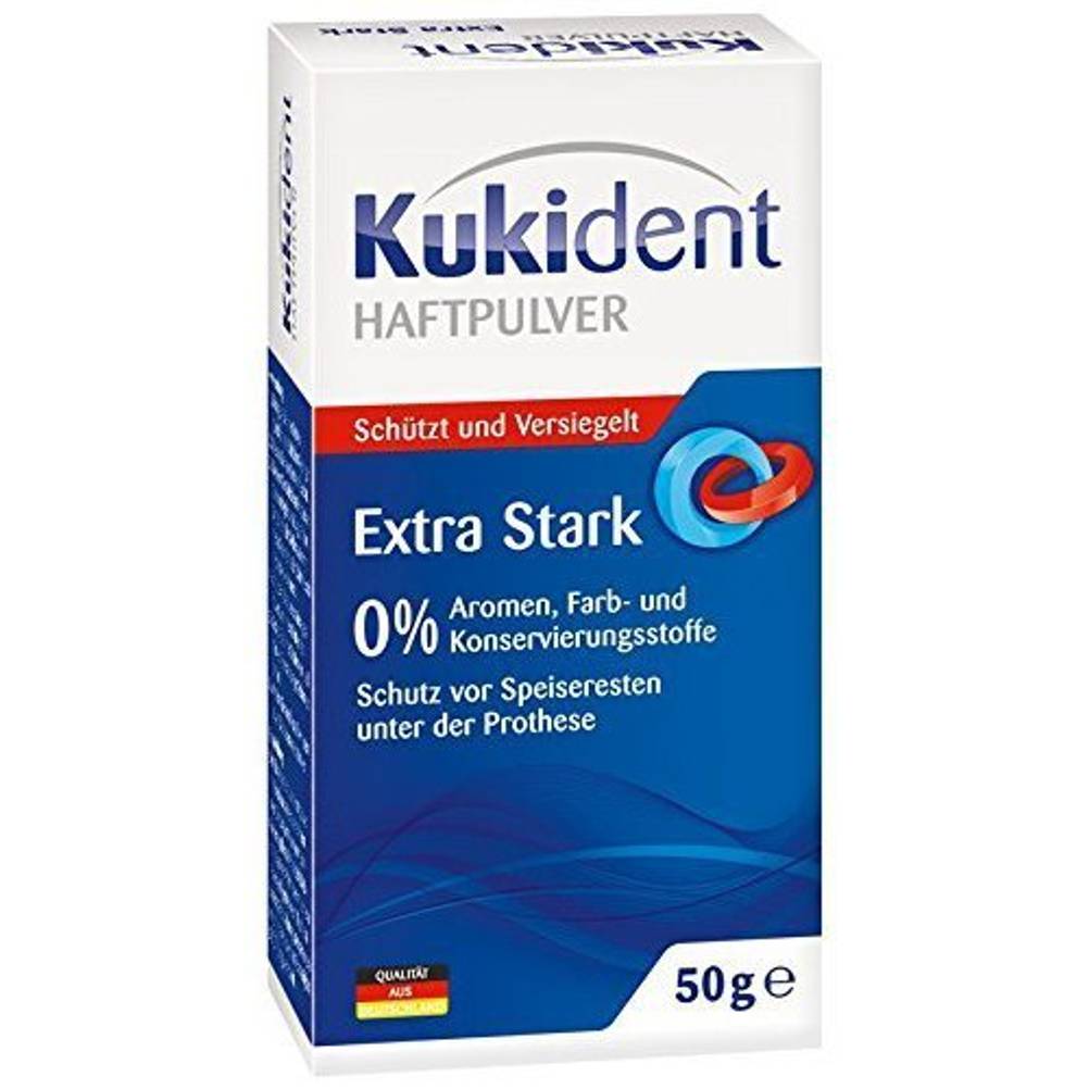 Haftpulver muss entweder frisch angerührt werden oder kann direkt auf die Prothese gegeben werden.