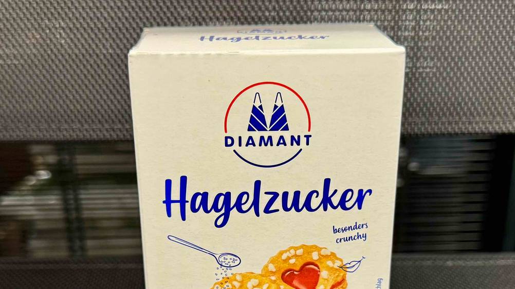 Hagelzucker getestet: Nahaufnahme der Verpackung mit Logo und Artikelbezeichnung.
