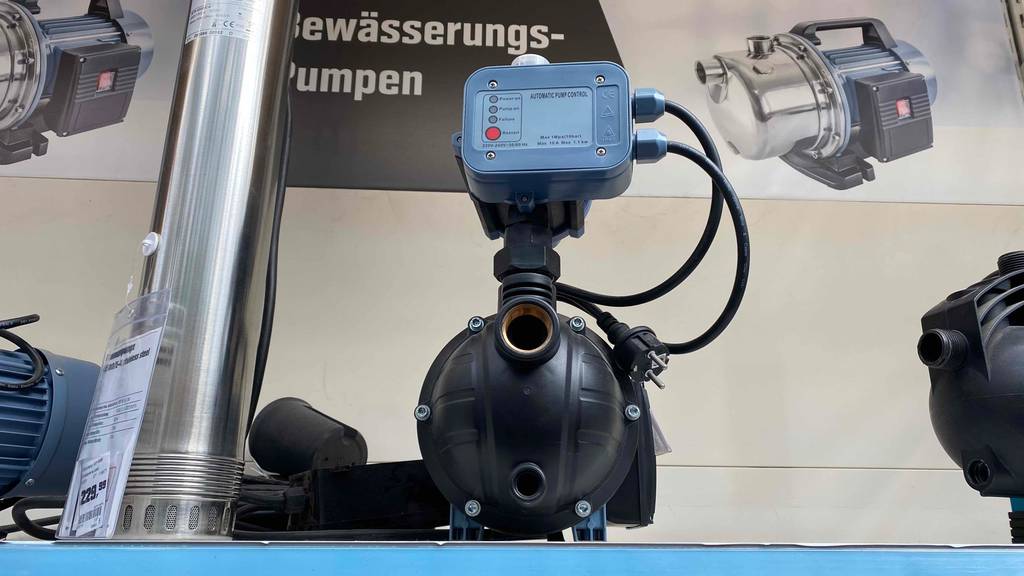 Hauswasserautomat im Test: Nahansicht des Geräts.