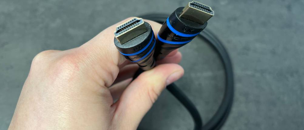 HDMI-Kabel-Test: Das HDMI-Kabel 1271 von KabelDirekt verfügt über vergoldete Stecker.