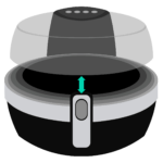 Heißluftfritteuse mit transparentem Deckel